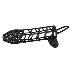 adult sex toy Black Velvet Soft Touch Penis Cage Sleeve And VibeSex Toys > Sex Toys For Men > Penis SleevesRaspberry Rebel