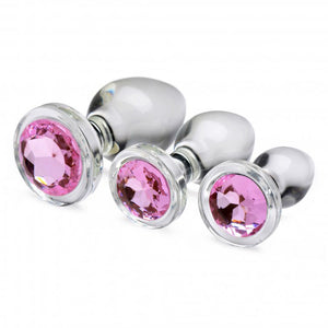 adult sex toy Pink Gem Glass Anal Plug Set> Anal Range > Butt PlugsRaspberry Rebel