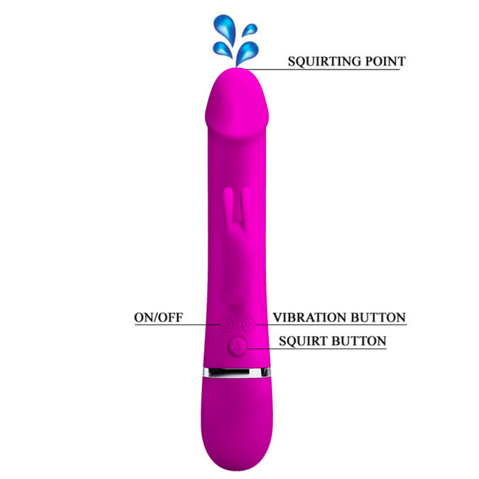 adult sex toy Rechargeable Squirting Rabbit VibratorSex Toys > Sex Toys For Ladies > Bunny VibratorsRaspberry Rebel