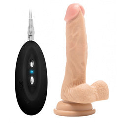 adult sex toy RealRock 7 Inch Vibrating Realistic Cock With ScrotumSex Toys > Realistic Dildos and Vibes > Realistic VibratorsRaspberry Rebel