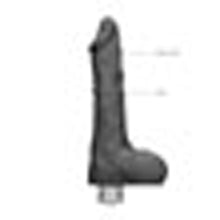 Load image into Gallery viewer, adult sex toy RealRock 9 Inch Black Realistic Vibrating Dildo With BallsSex Toys &gt; Realistic Dildos and Vibes &gt; Realistic VibratorsRaspberry Rebel
