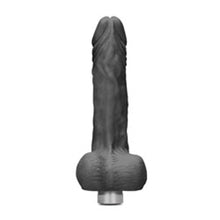 Load image into Gallery viewer, adult sex toy RealRock 9 Inch Black Realistic Vibrating Dildo With BallsSex Toys &gt; Realistic Dildos and Vibes &gt; Realistic VibratorsRaspberry Rebel
