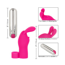 Load image into Gallery viewer, adult sex toy Intimate Play Pink Rechargeable Bunny Finger Vibrator&gt; Sex Toys For Ladies &gt; Finger VibratorsRaspberry Rebel
