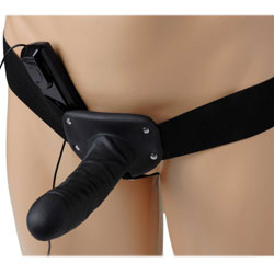 adult sex toy Deluxe Vibro Erection Assist Hollow Silicone Strap OnSex Toys > Realistic Dildos and Vibes > Vibrating Strap OnsRaspberry Rebel